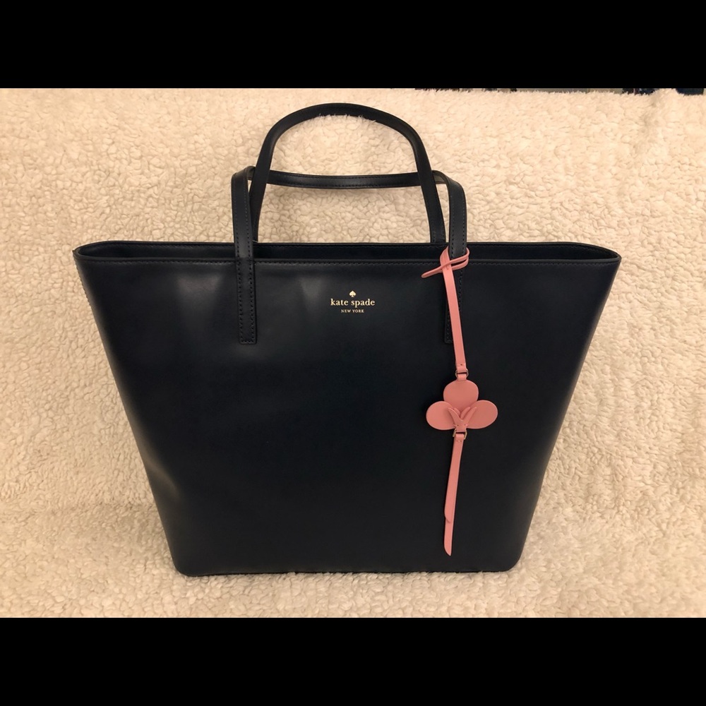Kate Spade Dark Blue Kelsey Smooth Leather Tote